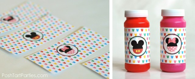Free Mickey Mouse Pary Printables - Bubble Favors