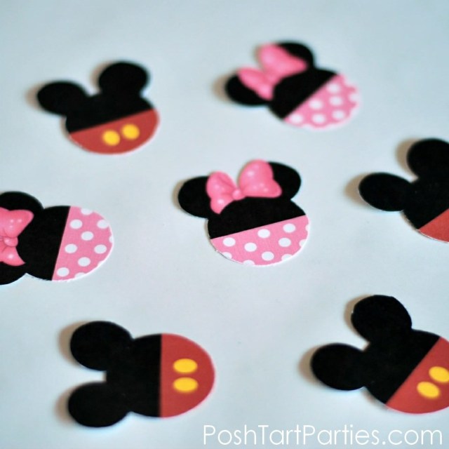 Free Mickey and minnie Cupcake Toppers