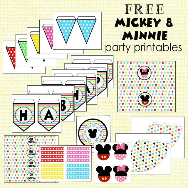 Free Mickey & Minnie Party Printables
