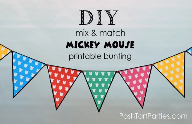 Free printable mickey bunting