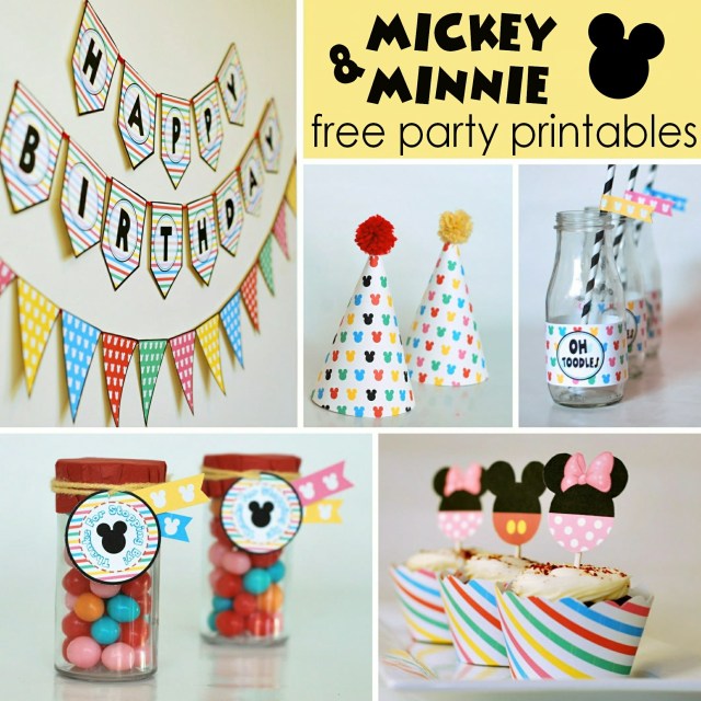 Free Mickey and Minnie Party Printables
